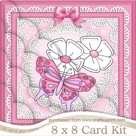 8 x 8 Fluttery Butterfly Kit with Scalloped Corners