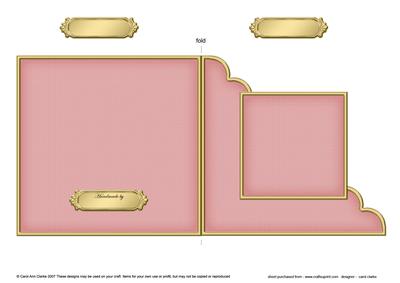 Cut and Fold Corner Card Plain Card Base