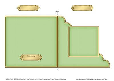 Cut and Fold Corner Card Plain Card Base