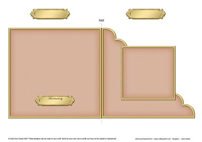 Cut and Fold Corner Card Plain Card Base