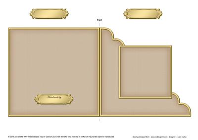 Cut and Fold Corner Card Plain Card Base