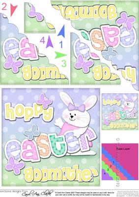 Hoppy Easter Godmother Bunny Girl Felties Scallop Corner