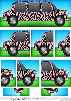 Dl Zebra Stripe Stretch Limousine with Side Stacker Topper