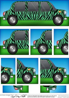 Dl Zebra Stripe Stretch Limousine with Side Stacker Topper