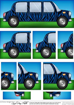 Dl Zebra Stripe Stretch Limousine with Side Stacker Topper