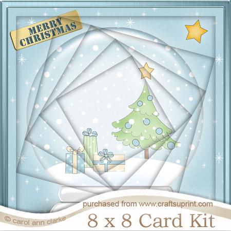 8 x 8 Xmas Tree Snowglobe Twisted Tunnel Card Kit
