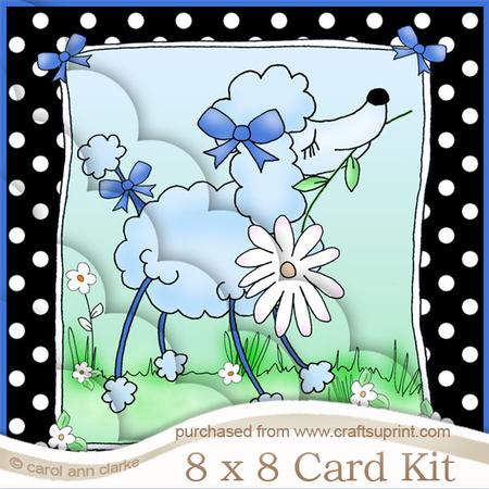 8 x 8 Cute Poodle Kit with Scalloped Corners