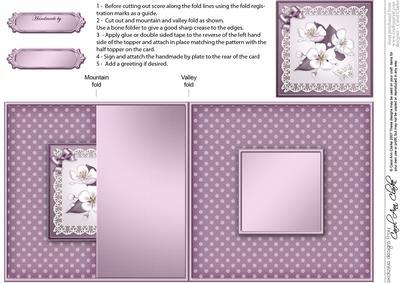Apple Blossom No-hole Fold Back Card