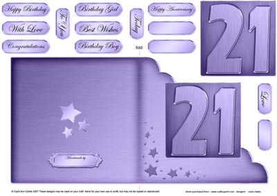 21st Metallic Age Cut and Fold Corner Card