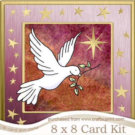 8 x 8 Xmas Dove Kit with 3D Decoupage