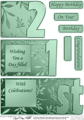 21st Elegant Metallic Book Sheet