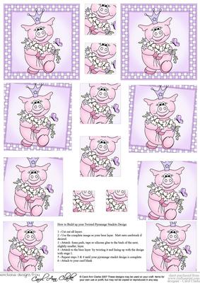 Princess Piggywig Twisted Pyramage Sheet
