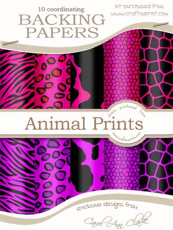 Funky Fun Animal Print Backing Paper Kit