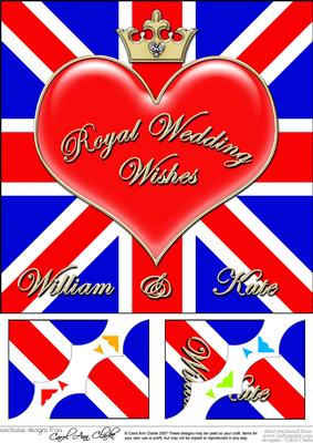 8 x 8 Royal Wedding Scalloped Corner Topper