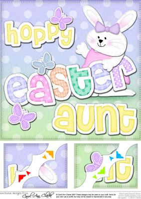 8x8 Hoppy Easter Aunt Easter Bunny Girl Felties