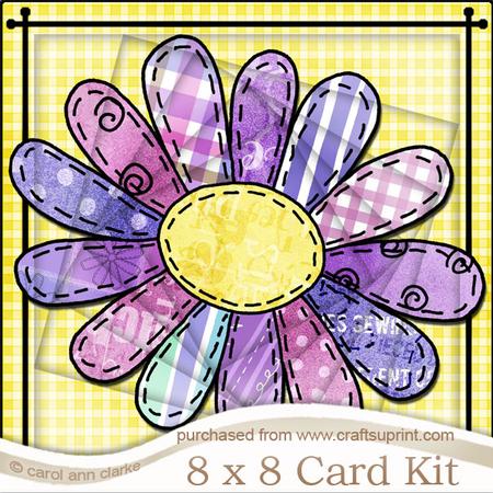 8 x 8 Patchwork Petals Twisted Tunnel Card Kit