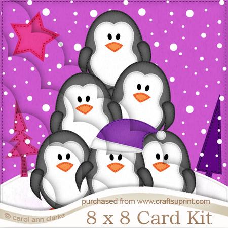 8 x 8 Penguin Tree Felties Kit with Scalloped Corners