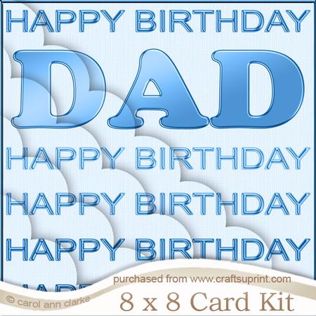 8 x 8 Dad Birthday Kit with Scalloped Corners