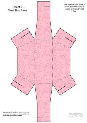 Fluttery Butterfly Shaped Treat or Favour Box Sheet 2