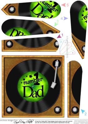 Number 1 Dad Record Fan Pyramage Topper