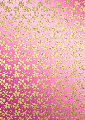 Gold Metallic Flowers Matching Backing Paper
