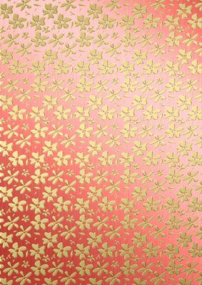 Gold Metallic Flowers Matching Backing Paper
