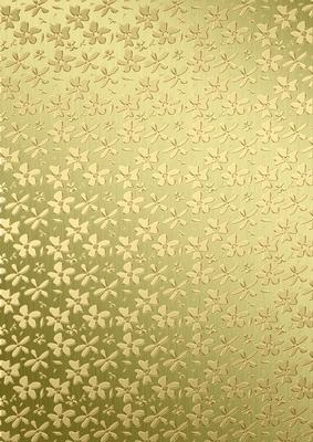 Gold Metallic Flowers Matching Backing Paper