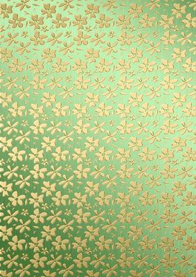 Gold Metallic Flowers Matching Backing Paper