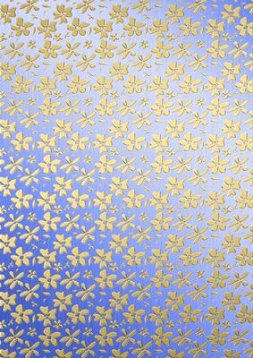 Gold Metallic Flowers Matching Backing Paper