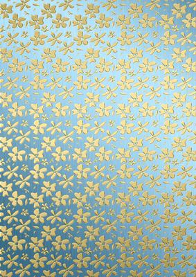 Gold Metallic Flowers Matching Backing Paper