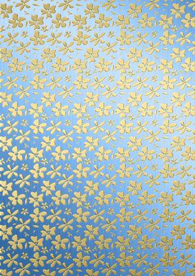 Gold Metallic Flowers Matching Backing Paper