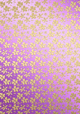 Gold Metallic Flowers Matching Backing Paper
