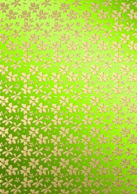 Gold Metallic Flowers Matching Backing Paper