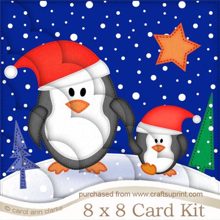 8 x 8 Penguin Felties Kit with Scalloped Corners