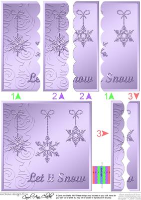Xmas Snowflakes Scallop Edge Side Stacker