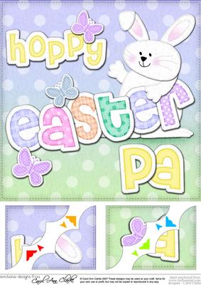 8x8 Hoppy Easter Pa Easter Bunny Boy Felties Topper