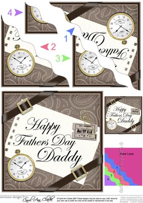 Happy Fathers Day Daddy Wavy Corner