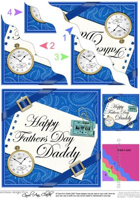 Happy Fathers Day Daddy Wavy Corner