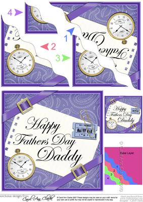 Happy Fathers Day Daddy Wavy Corner