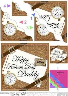 Happy Fathers Day Daddy Wavy Corner