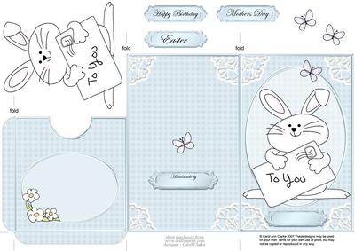 Cute Little Easter Bunny Lottery Wallet Card