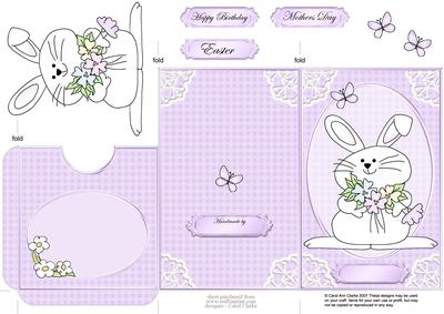 Cute Little Easter Bunny Lottery Wallet Card