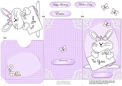 Cute Little Easter Bunny Lottery Wallet Card