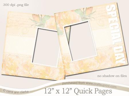 Lovely Roses 12 x 12 Scrapbooking Quick Page Kit