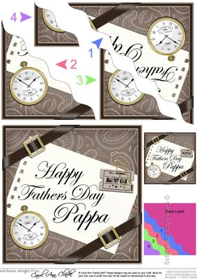 Happy Fathers Day Pappa Wavy Corner