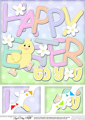 8x8 Happy Easter to You Easter Chick Felties