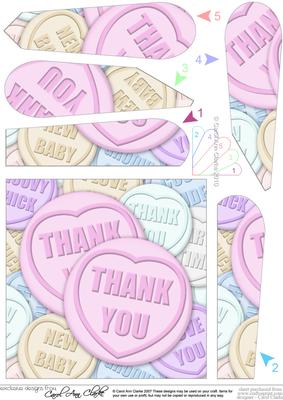 Thank You Sweet Heart Fan Pyramage Topper