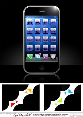 8 x 8 Smart Phone Scalloped Corner Topper
