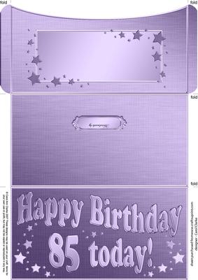 85th Birthday Metallic Age Money or Gift Wallet and Card