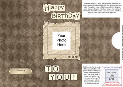 Shabby Diamonds - Add a Photo Birthday with easy fold frame